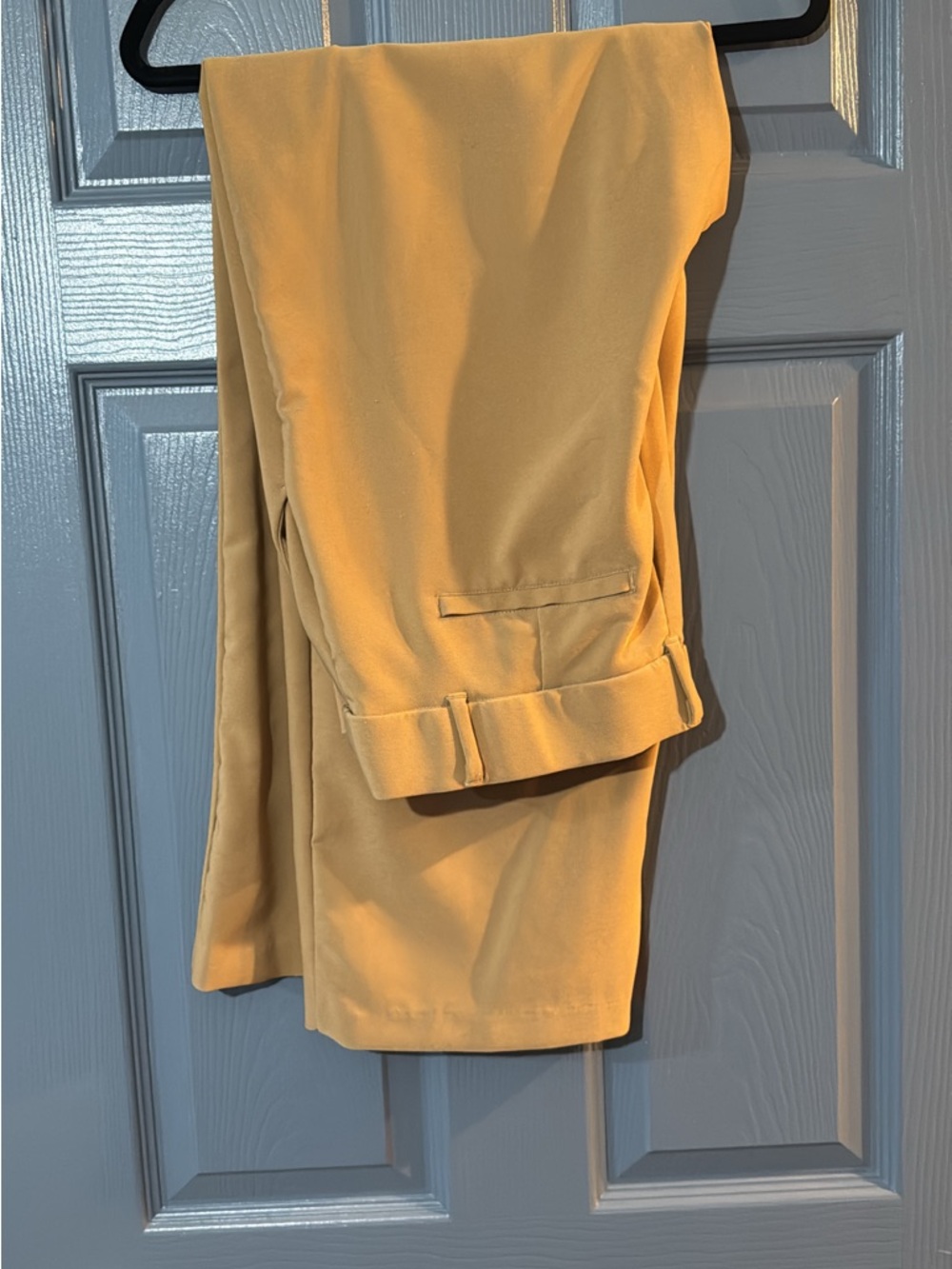 Straight Leg Women's Pants in Mustard Yellow